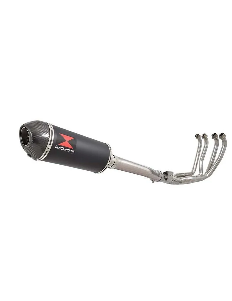 YZF1000 YZF1000R 1996-2003 Thunderace Ligne complète & Silencieux Ovale Noir En Inox + Canule en Carbone 300mm