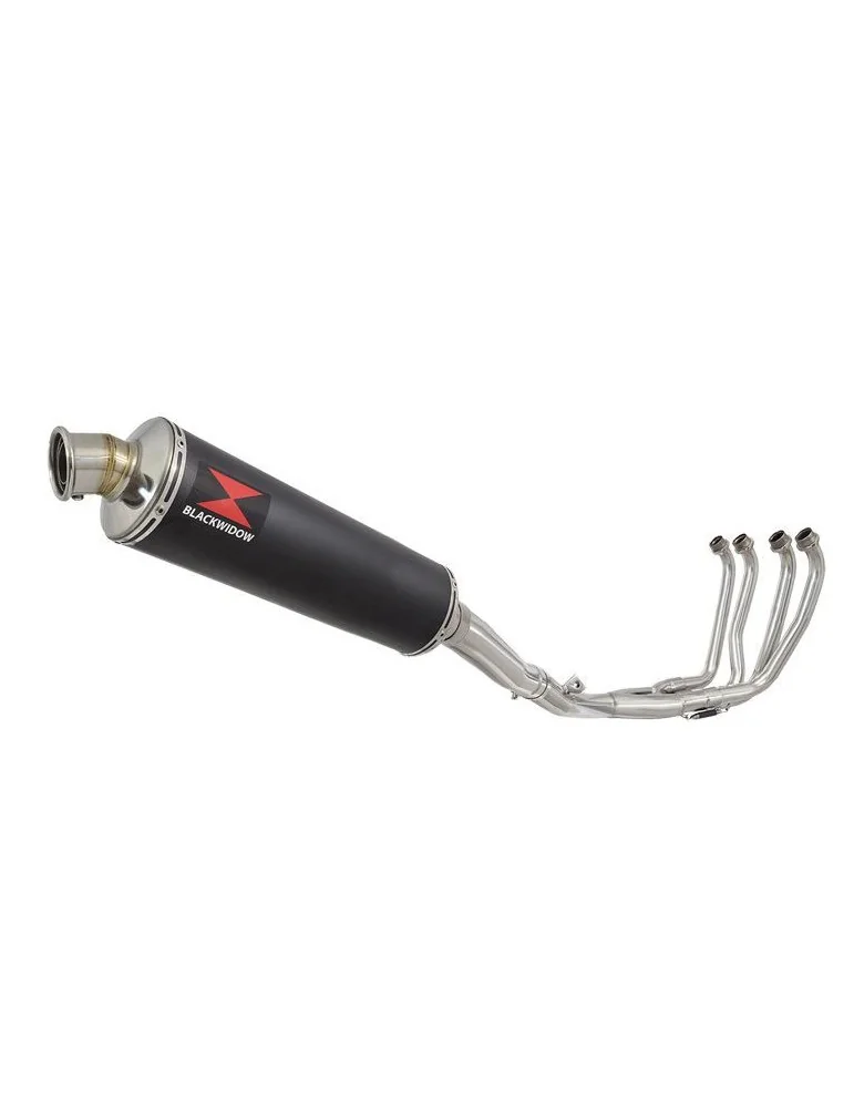 Yamaha YZF600R YZF 600 Thundercat Ligne complète & Silencieux Rond Noir En Inox 400mm