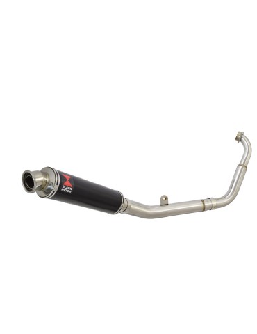 YZF-R 125 2014 - 2018 Passage Bas Diamètre XL Ligne complète & Silencieux Rond Noir En Inox 350mm