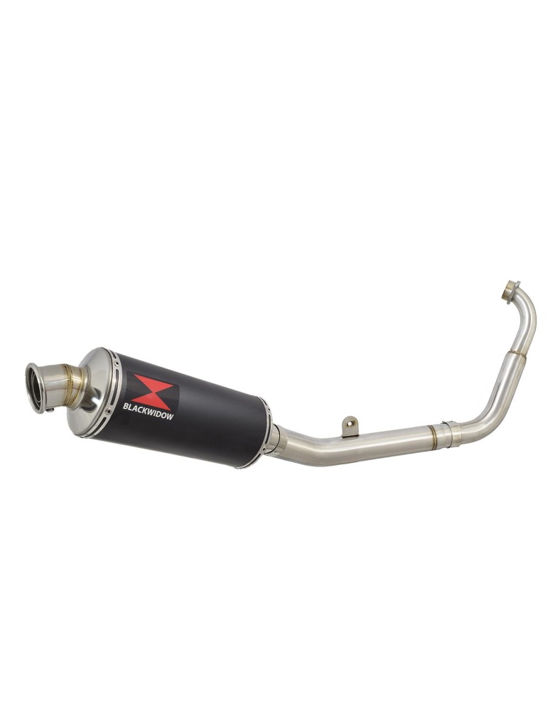 YZF-R 125 2014 - 2018 Passage Bas Diamètre XL Ligne complète & Silencieux Rond Noir En Inox 300mm