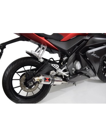 YZF-R 125 2014 - 2018 Passage Bas Diamètre XL Ligne complète & Silencieux Rond En Inox 300mm