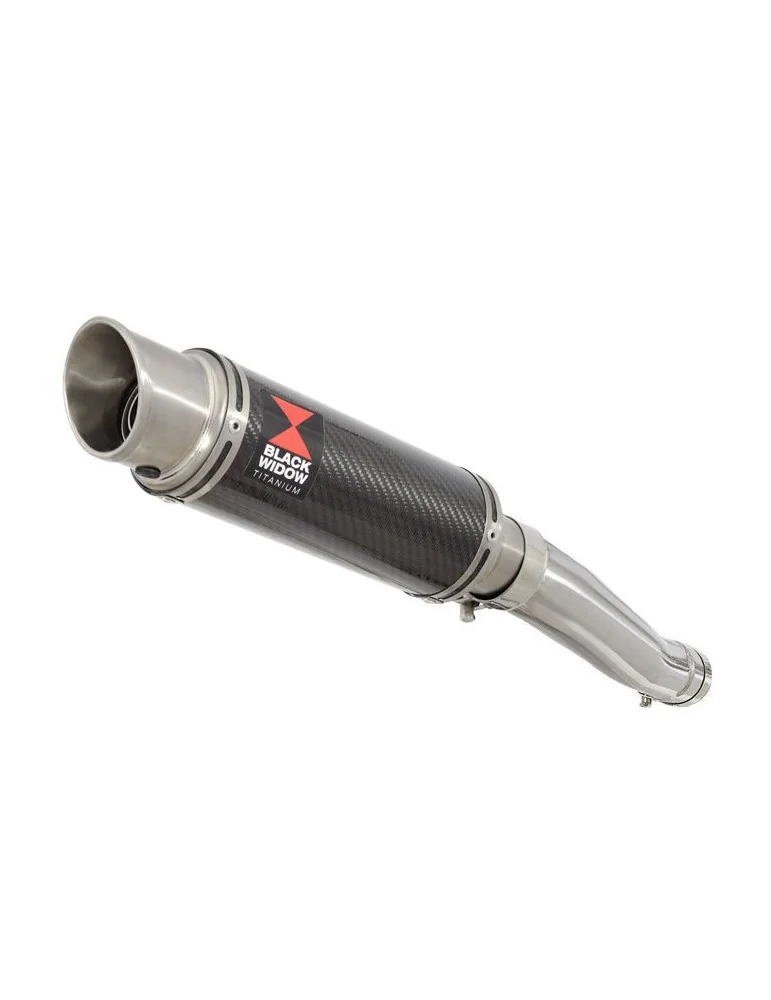 YZF750R YZF750 Tube de raccord et Silencieux GP Rond En Carbone + Canule en Titane CI23R 230mm