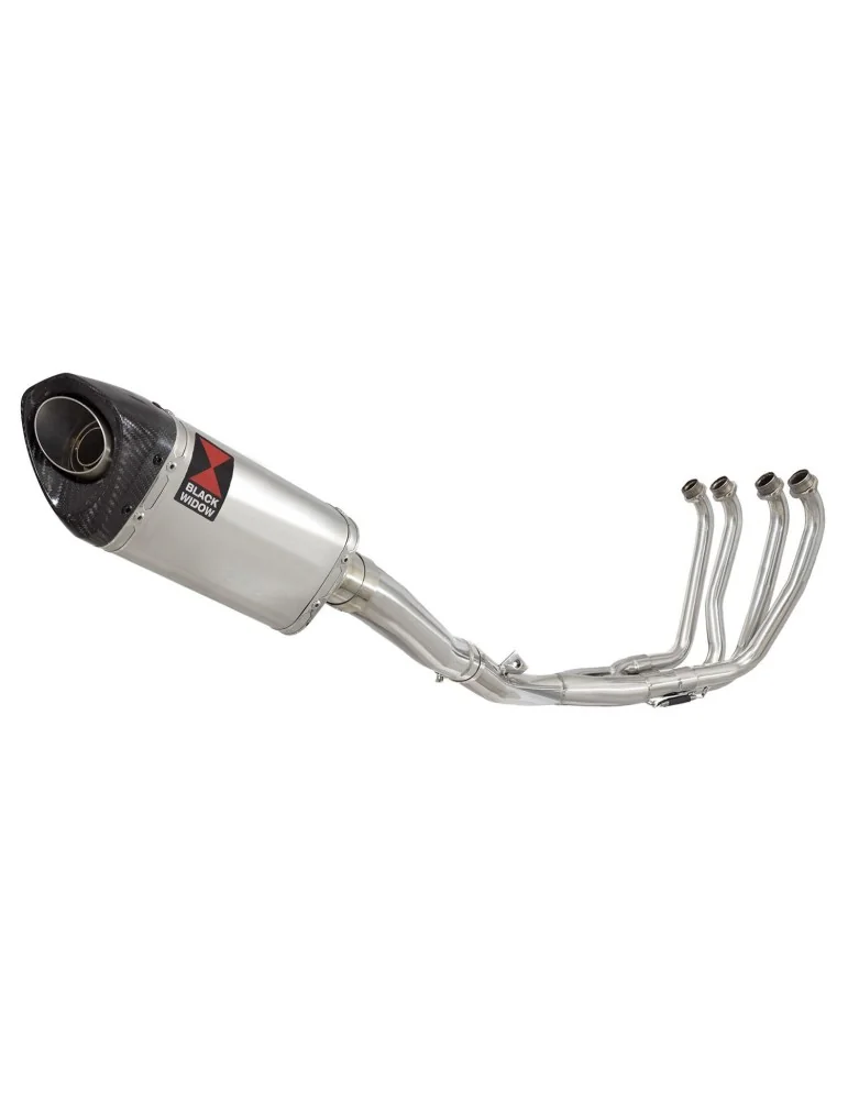 Yamaha YZF600R YZF 600 Thundercat Ligne complètes & Tri Ovale Steel Silencieux + Carbon Tip 250mm