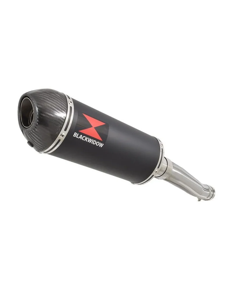 Yamaha YZF600R YZF 600 Thundercat Tube de raccord et Silencieux Ovale Noir En Inox + Canule En Carbone 300mm
