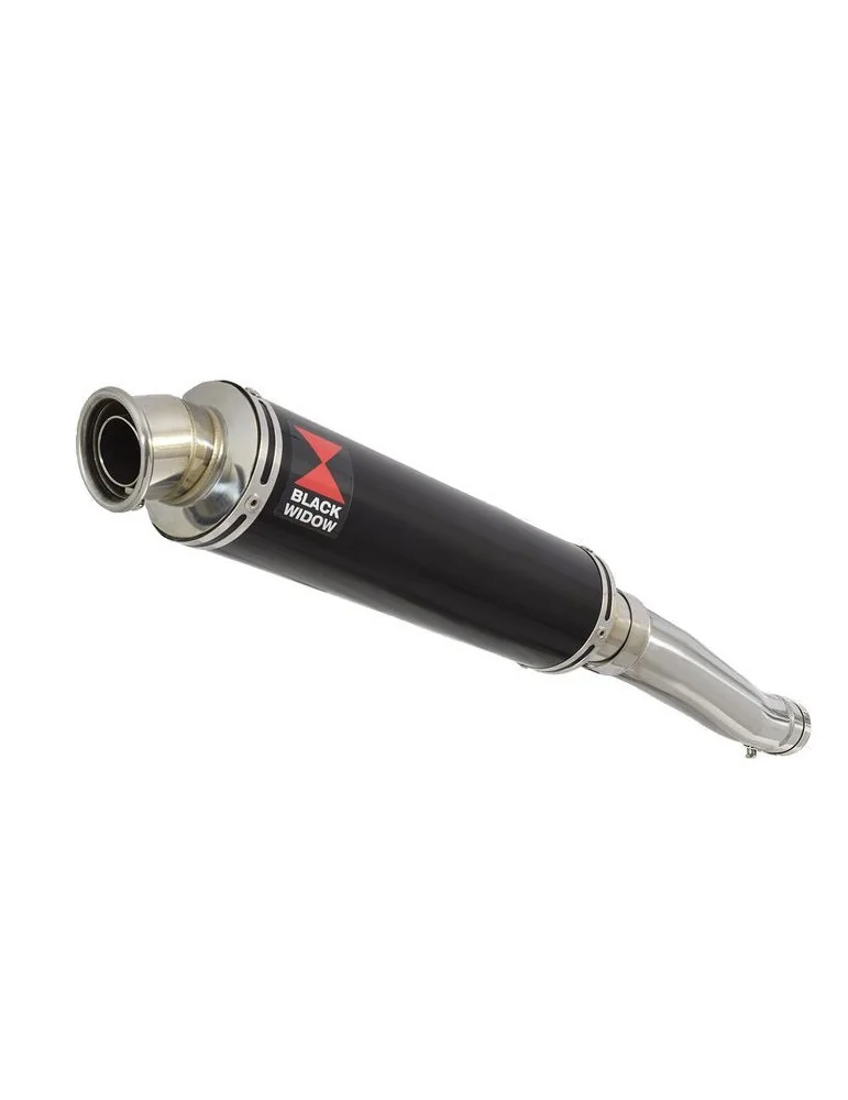 Yamaha YZF600R YZF 600 Thundercat Tube de raccord et Silencieux Rond Noir En Inox 350mm