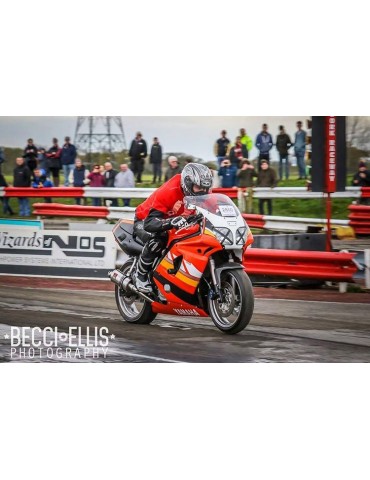 Yamaha YZF600R YZF 600 Thundercat Tube de raccord et Silencieux GP Rond En Carbone + Canule en Titane 230mm