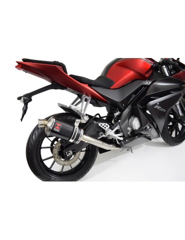 YZF-R 125 2014 - 2018 Hi Level Diamètre XL Ligne complète & Silencieux Ovale Noir En Inox 230mm