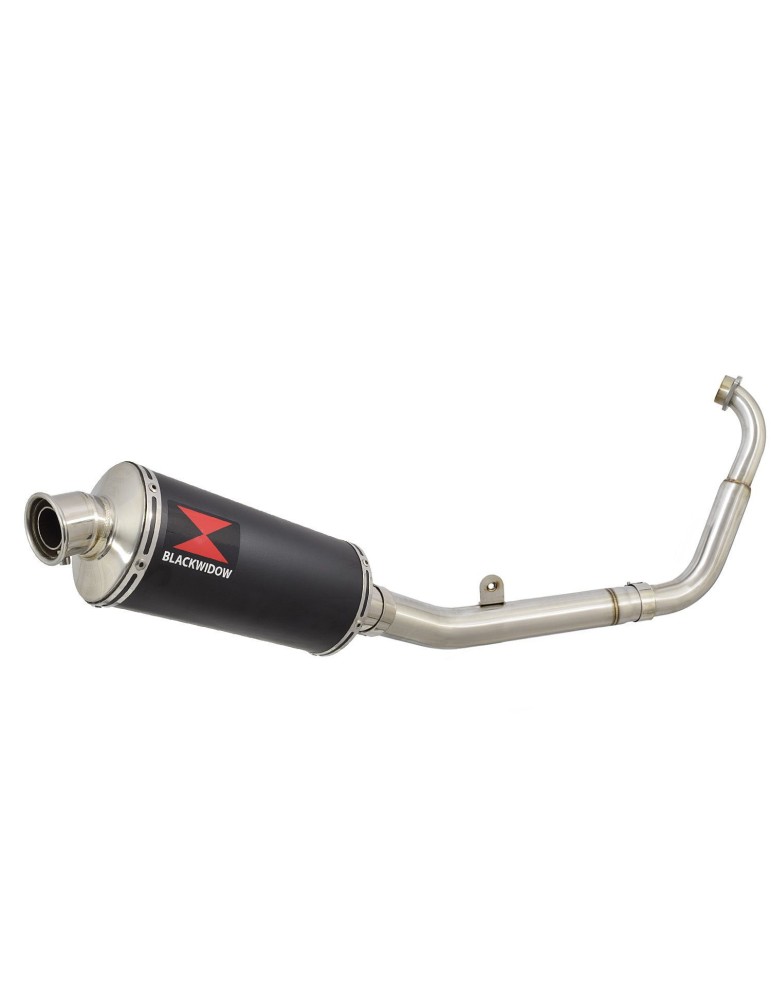 YZF-R 125 2014 - 2018 Passage Bas Diamètre XL Ligne complète & Silencieux Ovale Noir En Inox 300mm