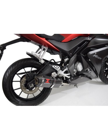 YZF-R 125 2014 - 2018 Passage Bas Diamètre XL Ligne complète & Silencieux Hexagonale En Carbone 300mm