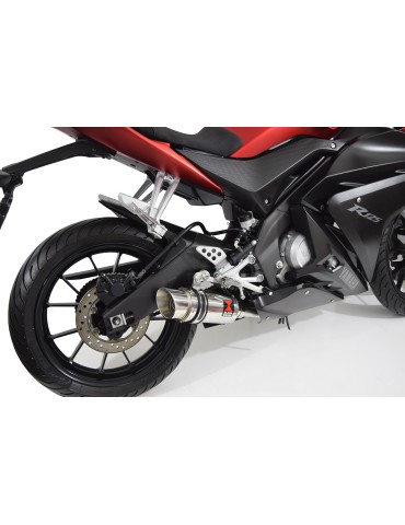 YZF-R 125 2014 - 2017 Passage Bas Diamètre XL Ligne complète & Silencieux Rond En Inox 200mm