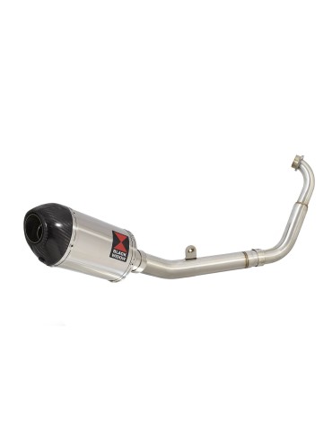 YZF-R 125 2014 - 2017 Passage Bas Diamètre XL Ligne complète & Silencieux Ovale En Inox + Canule en Carbone 200mm