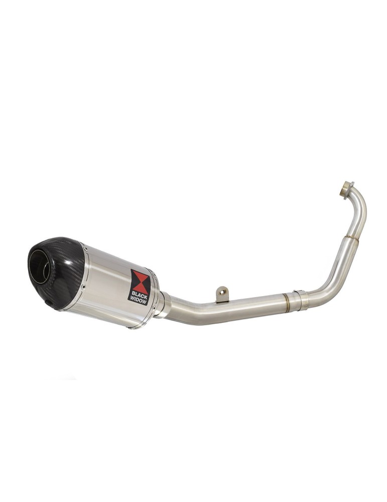 YZF-R 125 2014 - 2017 Passage Bas Diamètre XL Ligne complète & Silencieux Ovale En Inox + Canule en Carbone 200mm