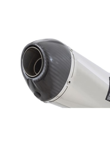 YZF-R 125 2014 - 2017 Passage Bas Diamètre XL Ligne complète & Silencieux Ovale En Inox + Canule en Carbone 200mm