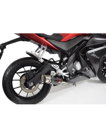 YZF-R 125 2014 - 2017 Passage Bas Diamètre XL Ligne complète & Silencieux Rond En Carbone 200mm