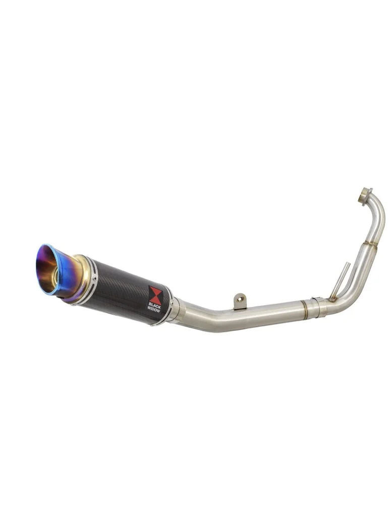 YZF-R 125 2008 - 2013 Passage Bas Diamètre XL Ligne complète & Silencieux GP Rond En Carbone + Canule En Inox Anodisé 230mm