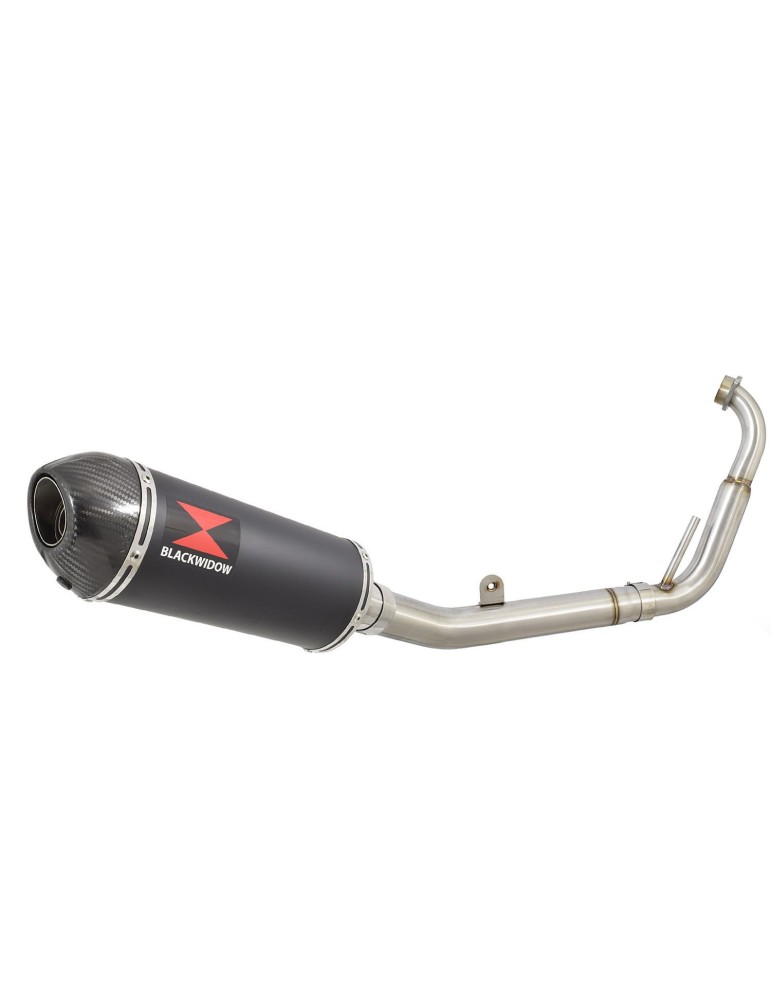 YZF-R 125 2008 - 2013 Passage Bas Diamètre XL Ligne complète & Silencieux Ovale Noir En Inox + Canule En Carbone 300mm