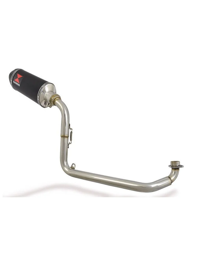 MSX 125 GROM 1-1 Ligne complète & Silencieux Ovale Noir En Inox + Carbone Tip 300mm