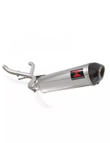 R850GS Décatalyseur exhaust collector & Ovale Silencieux En Inox + carbon tip 400mm
