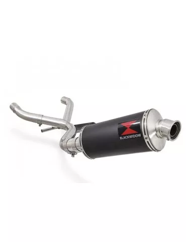 R850GS Décatalyseur exhaust collector & Silencieux Ovale Noir En Inox 300mm
