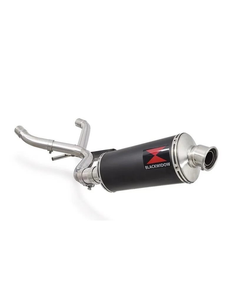 R850GS Décatalyseur exhaust collector & Silencieux Ovale Noir En Inox 300mm