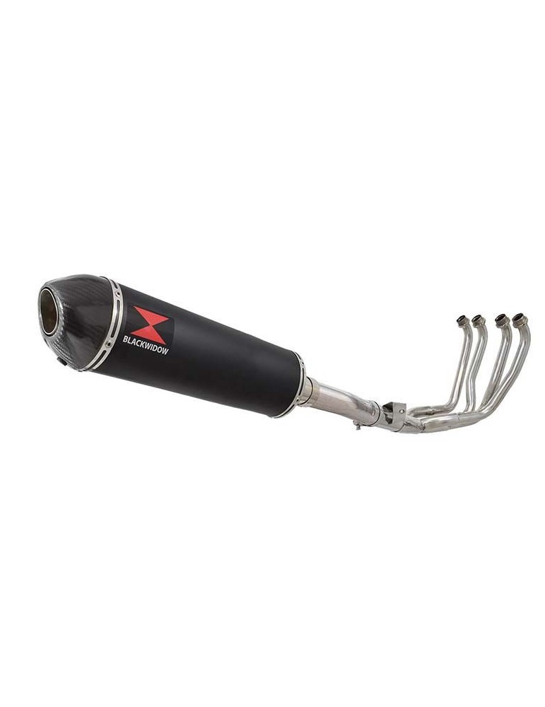 YZF1000 YZF1000R 1996-2003 Thunderace Ligne complète & Silencieux Ovale Noir En Inox + Canule en Carbone 400mm