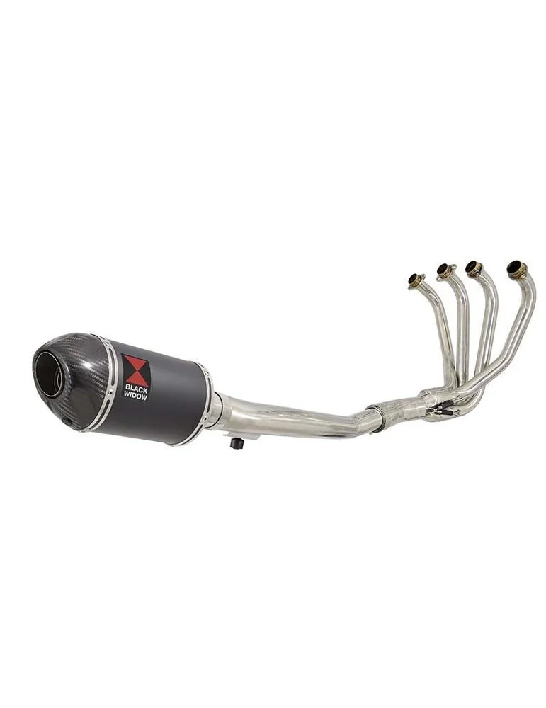 GSF 1200 GSF1200 Bandit 1995-2006 Ligne complète & Silencieux Ovale Noir En Inox + Canule En Carbone