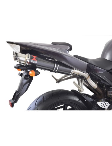 YZF R1 04-05 Silencieux Kit & Silencieux Rond En Carbone GP Style 350mm