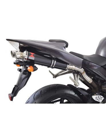 YZF R1 04-05 Silencieux Kit & Silencieux Rond Noir 350mm