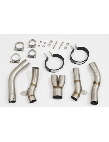 YZF R1 04-05 Décatalyseur Kit Silencieux & Silencieux Ovale En Carbone 300mm