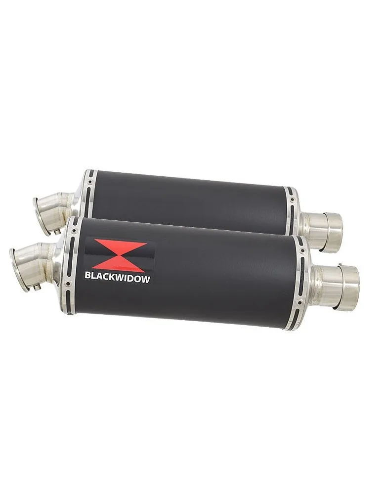 GSX1300R GSX 1300 HAYABUSA 2008-2016 4-2 Tube de raccord et Silencieux Ovale Noir En Inox 300mm