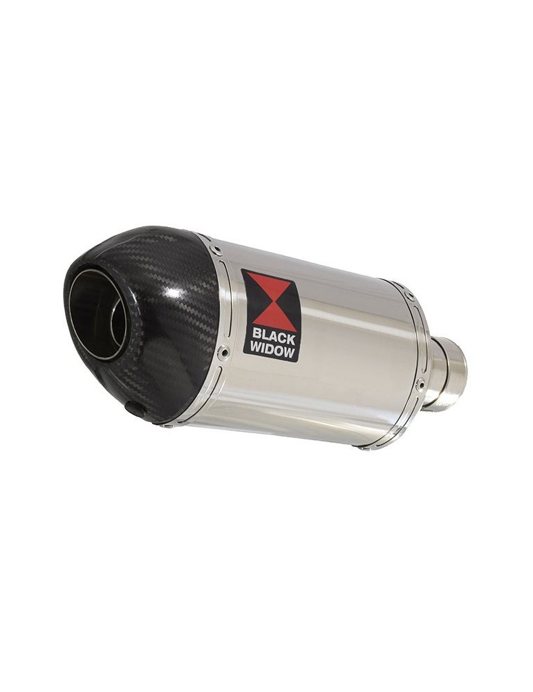 GSX 1400 GSX1400 4-1 Tube de raccord et Silencieux Ovale En Inox + Canule En Carbone 200mm