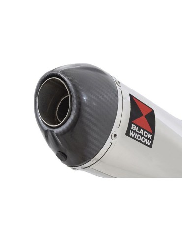 GSX 1400 GSX1400 4-1 Tube de raccord et Silencieux Ovale En Inox + Canule En Carbone 200mm