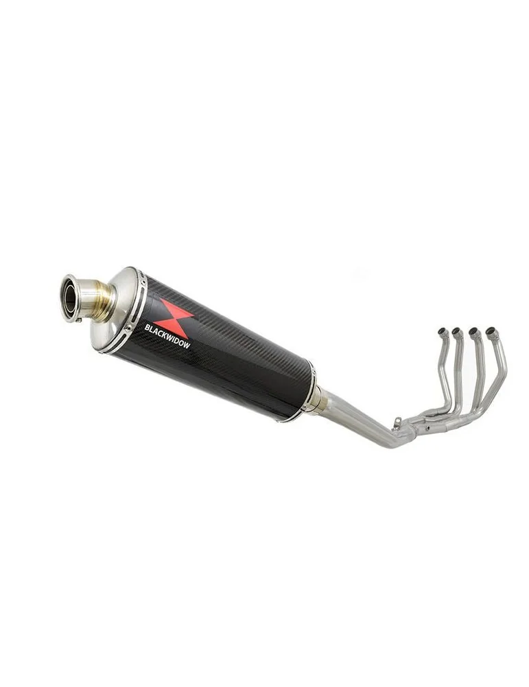 GSX1300R HAYABUSA 2008-2016 4-1 Ligne complète & Silencieux Ovale En Carbone 400mm