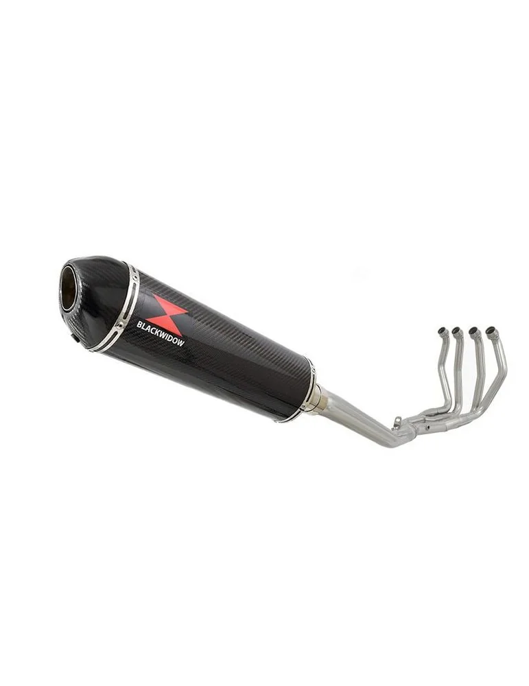 GSX1300R HAYABUSA 2008-2016 4-1 Ligne complète & Silencieux Ovale En Carbone 400mm