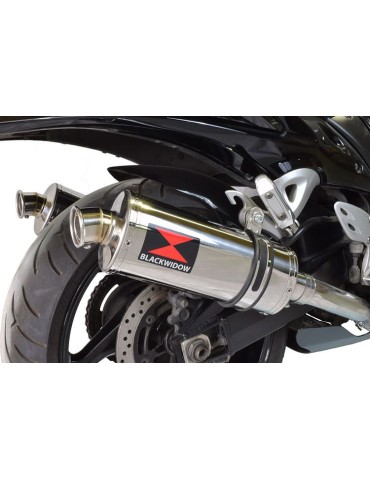 GSX1300R GSX 1300 HAYABUSA 2008-2016 4-2 Décatalyseur Ligne complète & Silencieux Ovale en Inox 300mm