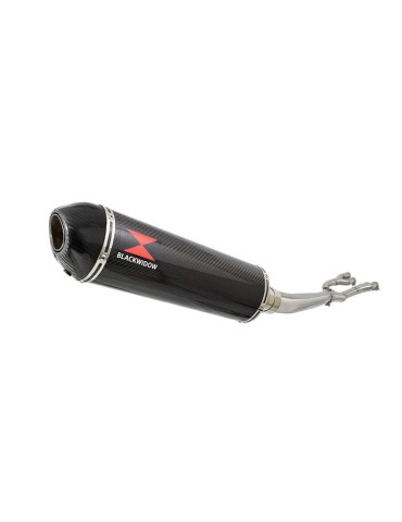 GSX1400 GSX 1400 4-1 Collecteur et Silencieux Ovale En Carbone + Canule En Carbone 400mm