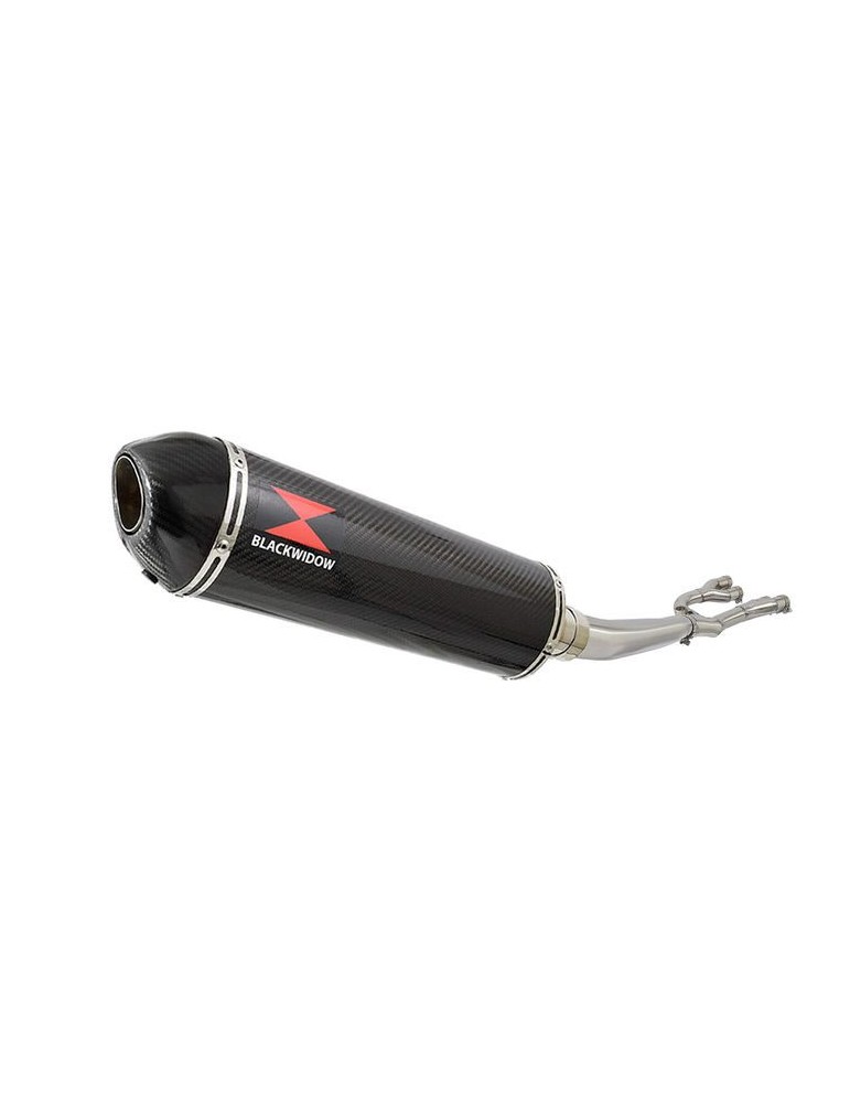 GSX1400 GSX 1400 4-1 Collecteur et Silencieux Ovale En Carbone + Canule En Carbone 400mm