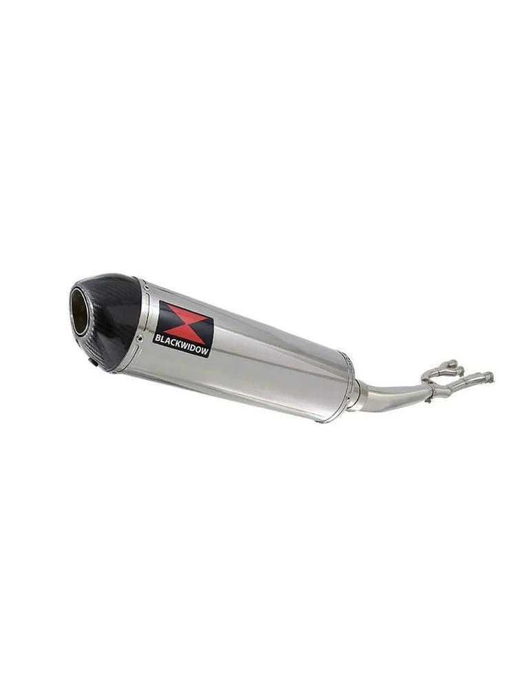 GSX1400 GSX 1400 4-1 Collecteur et Silencieux Ovale En Inox + Canule En Carbone 400mm