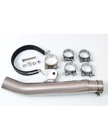GSX1400 GSX 1400 4-1 Collecteur et Silencieux Ovale Noir En Inox + Canule en Carbone 300mm