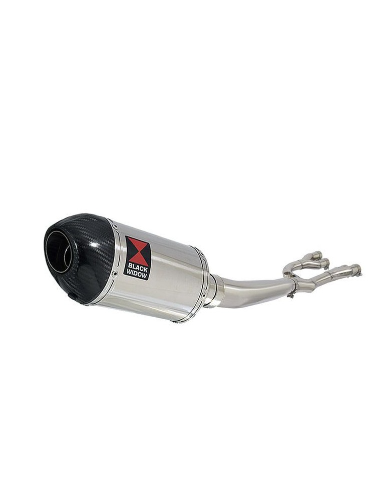 GSX1400 GSX 1400 4-1 Collecteur et Silencieux Ovale En Inox + Canule En Carbone 200mm