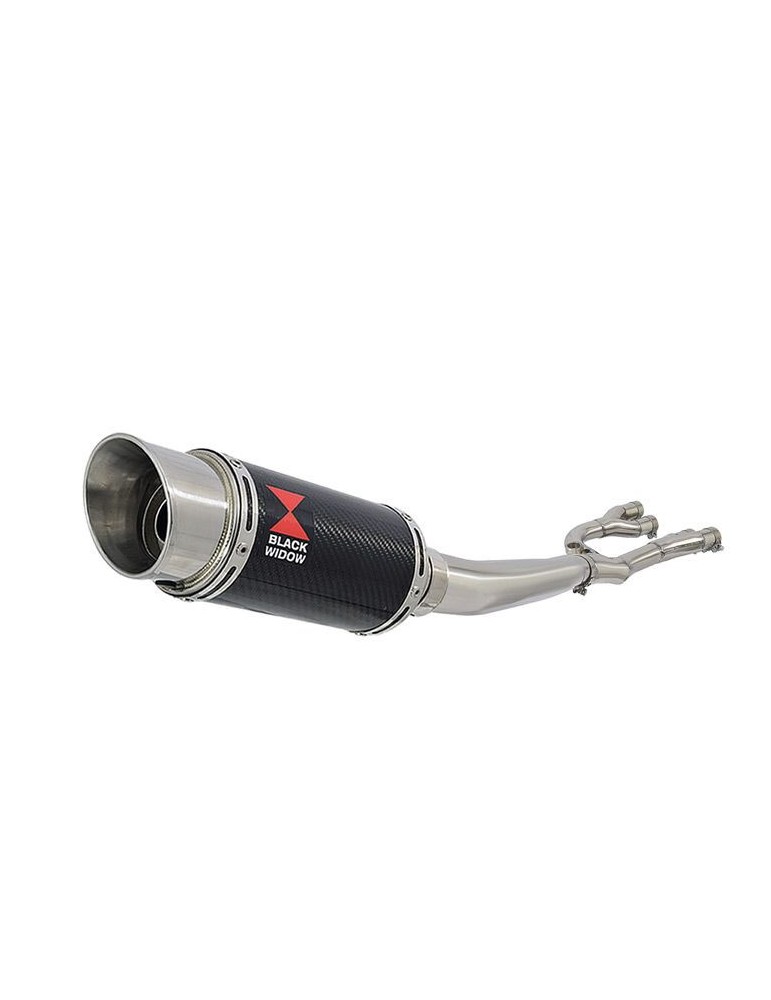 GSX1400 GSX 1400 4-1 Collecteur et Silencieux Rond En Carbone 200mm
