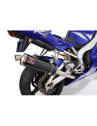 Yamaha YZF R1 98-01 Ligne complète & Silencieux Ovale Noir En Inox 400mm