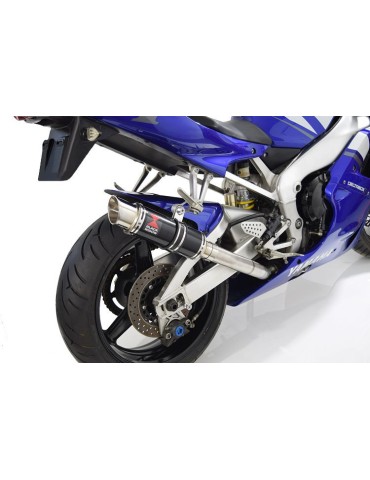 Yamaha YZF R1 98-01 Ligne complète & Silencieux Rond GP Style Noir En Inox 230mm
