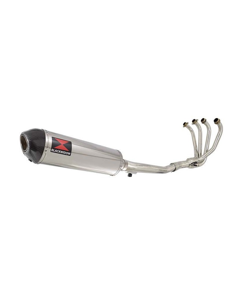 GSX 750 Inazuma Ligne complète & Silencieux Ovale En Inox + Canule en Carbone 400mm