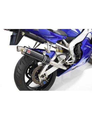 Yamaha YZF R1 98-01 Kit Silencieux & Silencieux Rond Noir En Inox 350mm