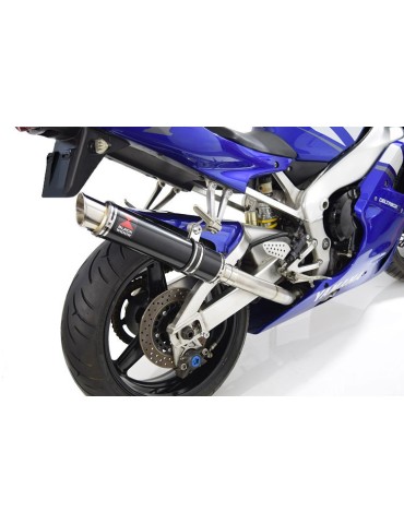 Yamaha YZF R1 98-01 Ligne complète & Silencieux Rond GP Style Noir En Inox 350mm