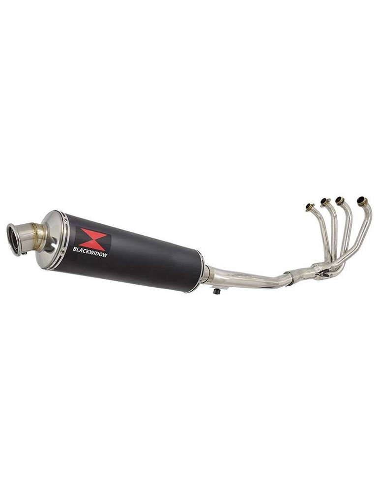 GSF600 Bandit 1995-2004 Refroidissement à Huile / Ligne complète & Silencieux Rond Noir En Inox 400mm