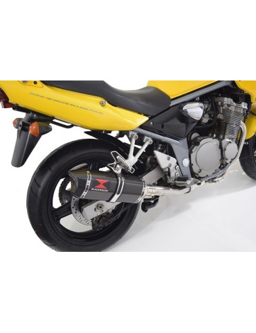 GSF600 Bandit 1995-2004 Refroidissement à Huile / Ligne complète & Silencieux Hexagonale En Carbone 300mm