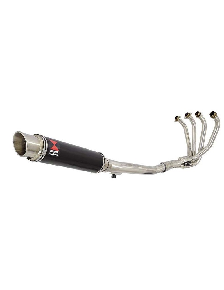 GSF650 Bandit 2005-2006 K5 K6 Ligne complète & Silencieux Rond GP Style Noir En Inox 350mm