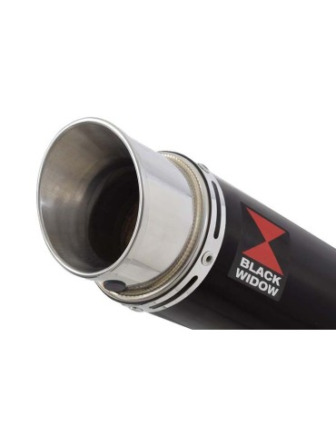 GSF650 Bandit 2005-2006 K5 K6 Ligne complète & Silencieux Rond GP Style Noir En Inox 350mm